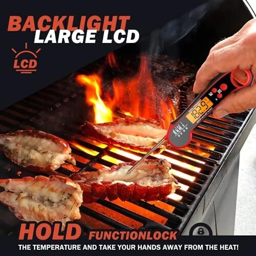 Meat Thermometer Digital, Instant Read Meat Thermometer for Grill and Cooking...