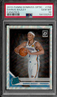 2019 Donruss Optic FANATICS - DARIUS BAZLEY  - PSA 10 GEM MINT - THUNDER RC