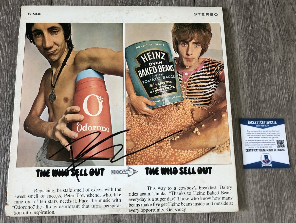 Pete Townshend The Who signed Who are you album vinyl record proof Beckett COA STAR Pete Townshend The Who signed Who are you album vinyl record proof Beckett COA STAR