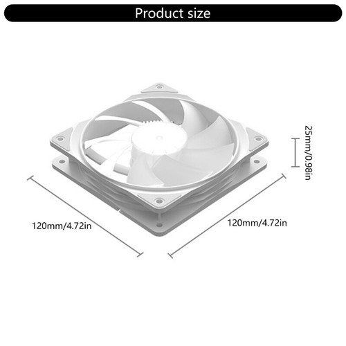 CPU Cooling Fan Quiet For Computer Case Low Noise High Pressure for PC Desktop - Picture 8 of 10