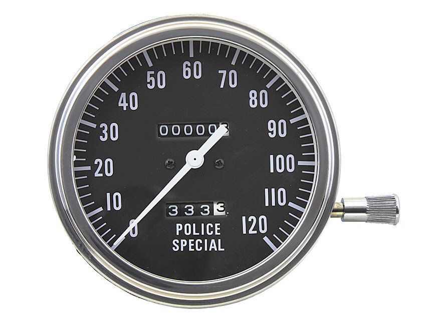 Harley Davidson Police Special メーター 1:1 ratio SPEEDOMETER 120 mph POLICE SPECIAL Harley Pan Shovel
