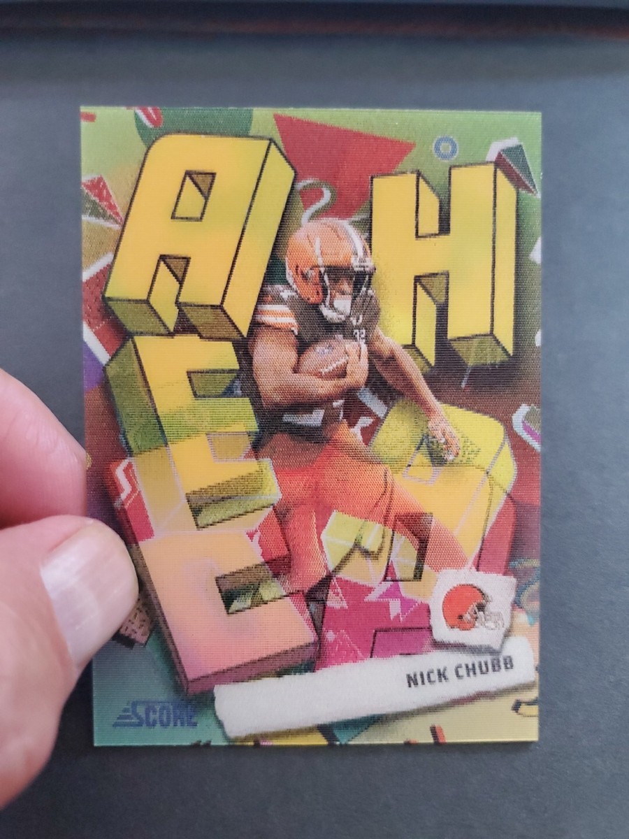 Nick Chubb 2024 Score Step Ahead Rare Case Hit Football Card