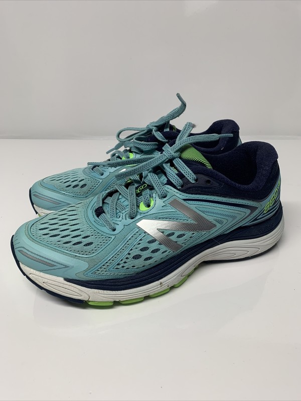 Size 5 / 37.5 New Balance 860 V6 Girls Sneakers Running Shoes Aqua Blue 