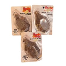 3 Vintage Makit  Bakit Plastic Cooking Crystals Brown 110 NOS NEW NIP 2 Ounces