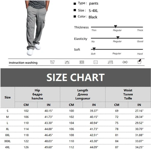 G-Style USA Men's Jogger Heavy Weight Fleece Cargo Pocket Sweat Pants - Imagen 3 de 28