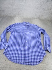 David Donahue Shirt Mens Large Button Up Purple Cotton