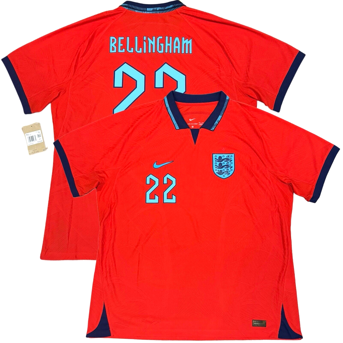 2022/23 England Authentic Away Jersey #22 Bellingham 2XL