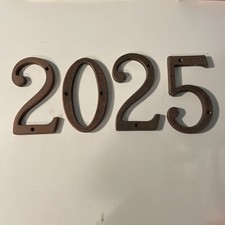 cast metal house address numbers Copper Color Heavy 6  Lot