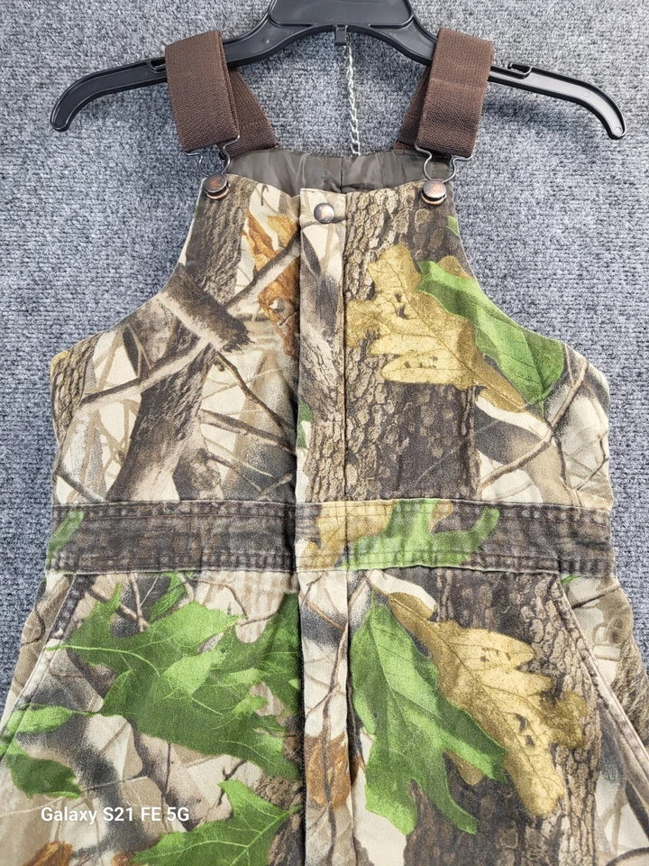 Mono con tirantes camuflaje paredes jóvenes 18/29x26 Realtree cremallera completa pierna aislamiento ligero Foto 2 de 4