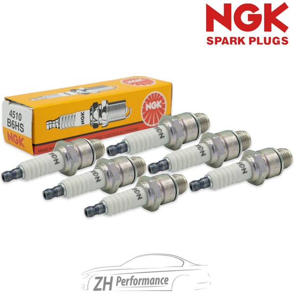 6X NGK 4510 B6HS ZüNdkerze FüR Opel Ford Rekord Skoda VW Transporter Mercedes-image