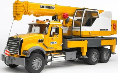 Bruder MACK Granite ゴミ収集車 ミニカー Bruder 02818 MACK Granite Liebherr Crane Truck | eBay