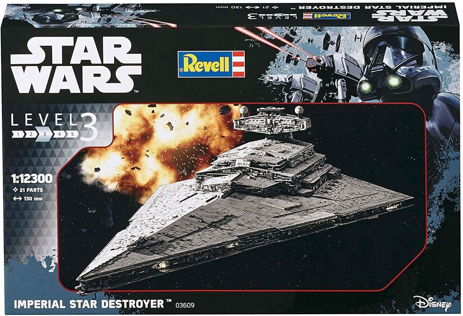 REVELL 1:12300 STAR WARS KIT - IMPERIAL STAR DESTROYER COLORI INCLUSI ART 03609