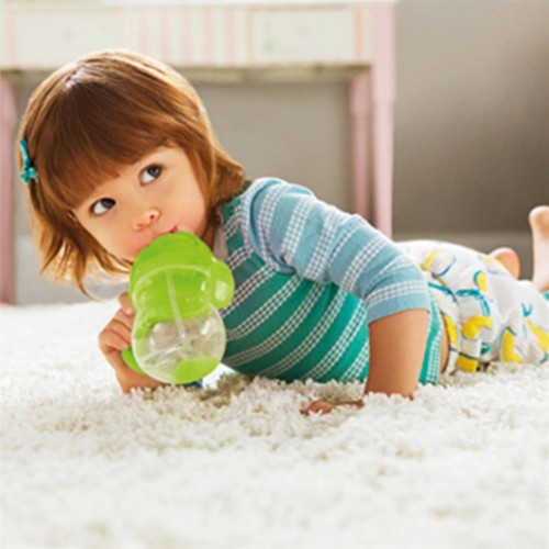 Munchkin Any Angle Click Lock Weighted Flexi Straw Cup 7 oz│207ml│Green - Picture 5 of 5