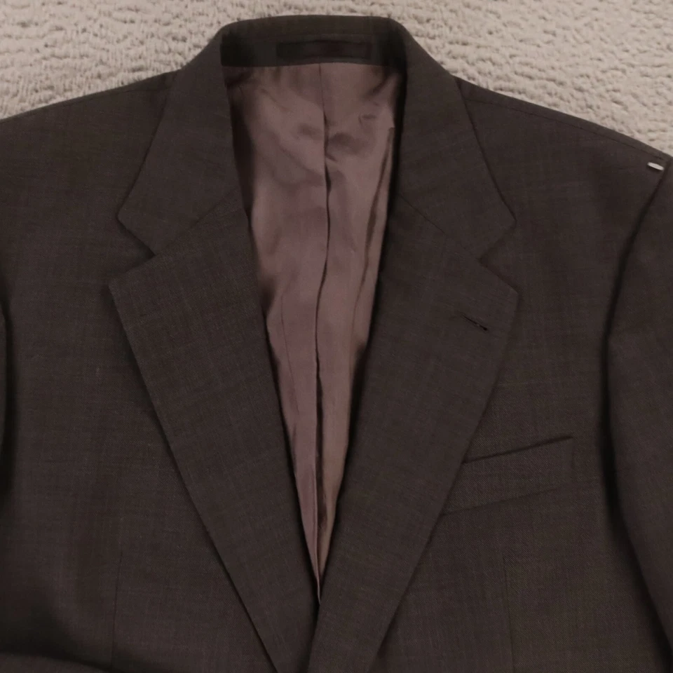 Hugo Boss 夹克 M 灰色斜纹羊毛运动外套西装外套希腊 42R/52R — 第 2/4 张图片