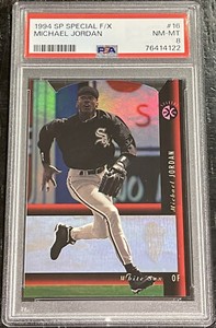 1994 SP Special FX Michael Jordan Holoview Red Hologram F/X PSA 8 Die Cut #16