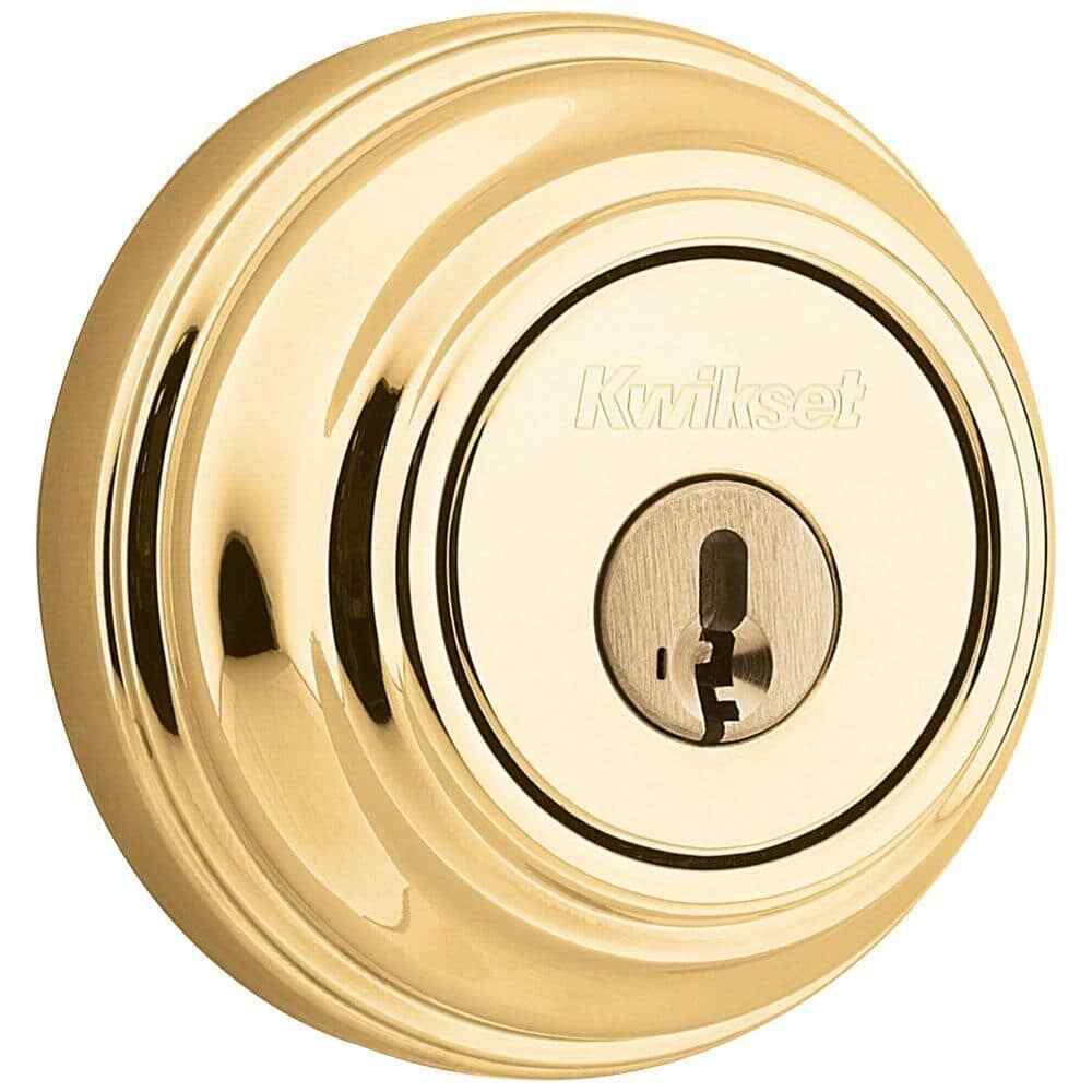 Kwikset Polished Brass Double Cylinder Deadbolt featuring SmartKey Security  – Cardiology Healthcare of South Florida, image size:1000x1000