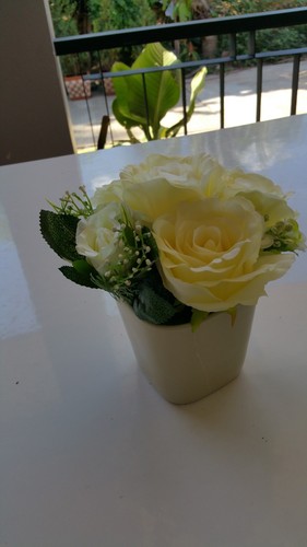 Artificial flower (White Rose ) - Picture 2 of 3