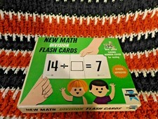 1966 ED-U-CARDS New Math DIVISION Flash Cards Complete Made in USA