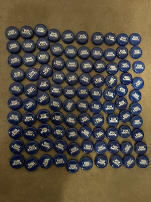 Bud Light Beer Bottle Caps 100 Twist Off Caps No Dents Crafts Projects