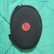 Beats by Dr. Dre Soft Case Black Red Zipper Travel Case For Headphones Case Only