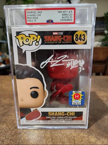 Hall H Shang-Chi  LE500 Funko POP PSA Graded AND Signed By Simu Liu AUTHETICATED