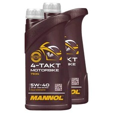 Motoröl Motor Öl MANNOL 4-Takt Motorbike 5W-40 2 X 1 Liter für Vespa Peugeot
