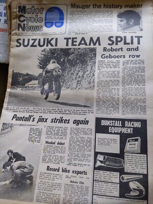 Motor Cycle News Paper IOM Manx TT & MGP 9 September 1970