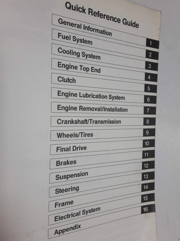 GENUINE KAWASAKI EN500 EN-500 VULCAN  WORKSHOP SERVICE REPAIR MANUAL SUPPLEMENT - Image 2 of 4