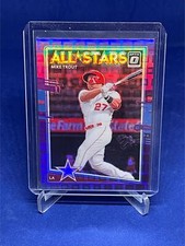 MIKE TROUT 2020 PANINI DONRUSS OPTIC ALL STARS PURPLE PANDORA REFRACTOR #D 11/99