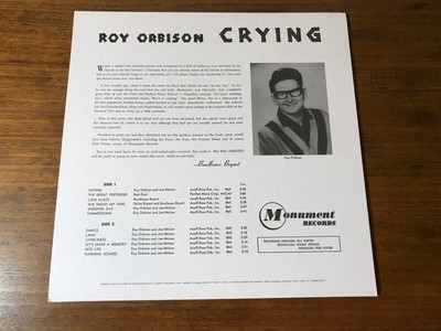 Test Press クラシックレコーズ Roy Orbison Crying