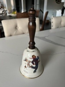Vintage GORHAM Fine China BELL 1978 Norman Rockwell Gay Blades USA Porcelain 9"