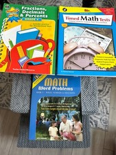 New Lot of 3, Math Workbooks grades 4-6