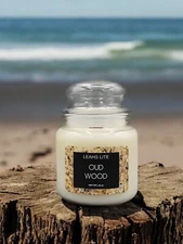 Wood wick * OUD WOOD * Tom Ford TYPE * scented * Leah's Lite Candle * 16 OZ