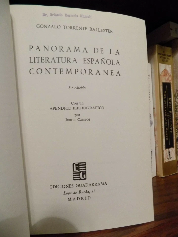 Panorama de la Literatura Espanola Contemporanea, Gonzalo Torrente Ballester,  - Image 2 of 2