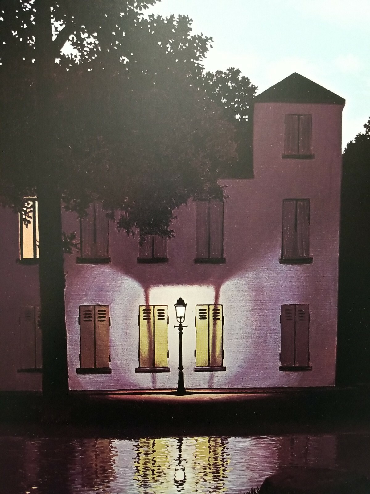 Rene Magritte Reich Der Lichter Rene Magritte Vintage Print "The Empire of Lights" 28.5"×22.5" 1970's