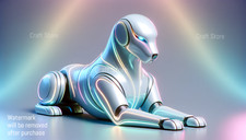 Digital Image Picture Photo Wallpaper Background Robot Dog Art
