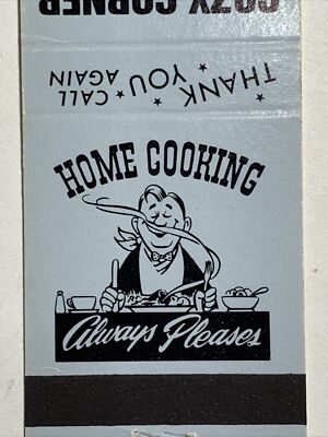 Restaurant Matchbook Cover Cozy corner Café, Wellsville, Missouri home cooking