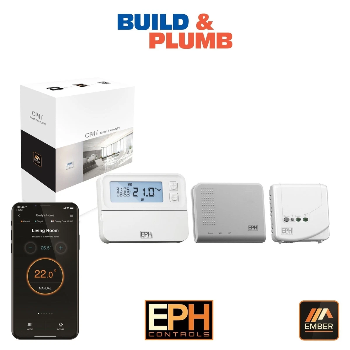 EPH COMBIPACK 4 Programmable Thermostat u0026amp; GW03 Pack Smart Control Ember  CP4i | eBay