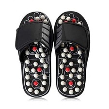 Rubber Foot Massager Slipper I Full Body Blood Circulation Slippers black 7