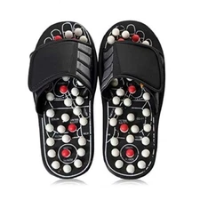 Rubber Foot Massager Slipper I Full Body Blood Circulation  Slippers black 7