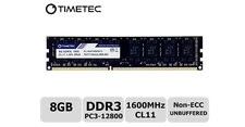Timetec 8GB DDR3L 1600MHz PC3L-12800 Non ECC Unbuffered UDIMM Dual Rank Memory