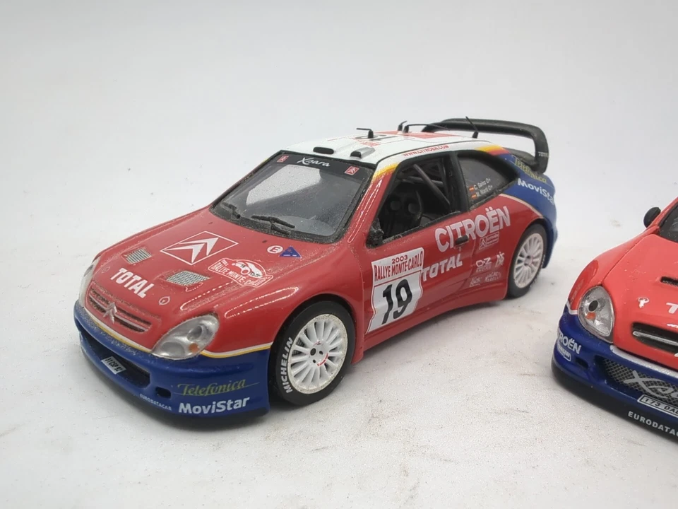 2x Vitesse & Altaya 1:43 #19 #3 Citroen Xsara WRC modelos diecast sin caja Foto 2 de 4