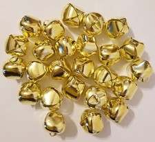 Lot of 25 pcs Shiny Gold Metal Jingle Bells 25mm 1" Christmas Crafts Supplies