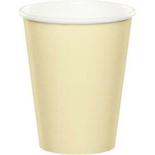 Ivory 9 oz Paper Hot/Cold Cups 24 Per Pack Tableware Decorations Party Supplies