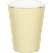 Ivory 9 oz Paper Hot/Cold Cups 24 Per Pack Tableware Decorations Party Supplies