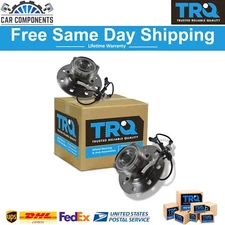 TRQ New Front Inner Wheel Hub & Bearing Set For 1996-2020 Chevy GMC HD Truck 4WD