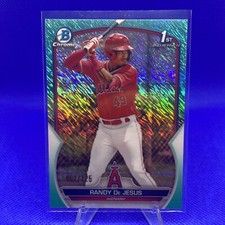 Randy De Jesus 2023 Bowman Chrome #BCP-19 Aqua Shimmer Refractor /125 1st RC