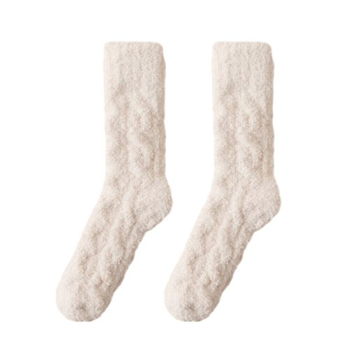 Stay Cozy Women's Black & white Fuzzy Crew Socks NEW size 4-10 | eBay