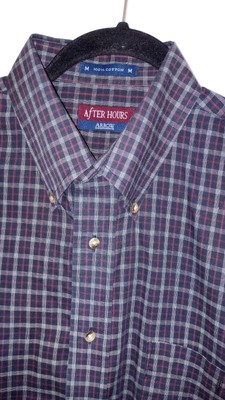 After Hours Arrow menmen's check shirt, blue, size M, soft, in good condition