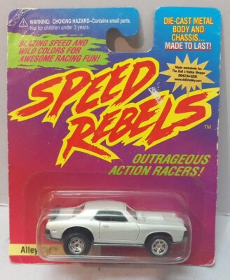 Johnny Lightning 1:64 Speed Rebels Alley Cat Mercury Cougar Dominator White Car
